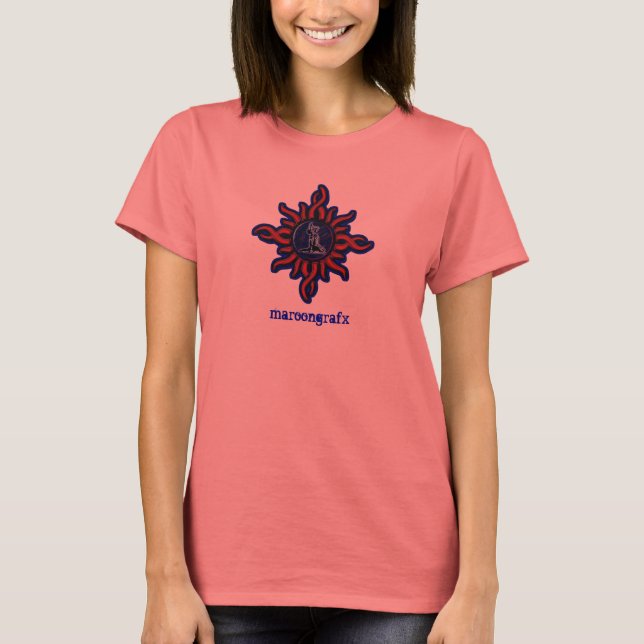Tribal Maroon T-Shirt (Front)