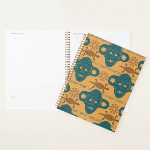 Tribal Mask African Ethnic Face Pattern Planner