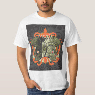  Tribal Mask with Orange Crown T-Shirt