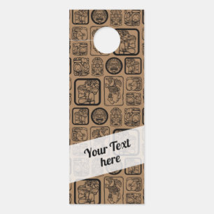 Tribal MAYA ancient mask pattern 1 Door Hanger