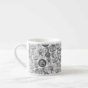 Tribal MAYA ancient mask pattern 1 Espresso Cup