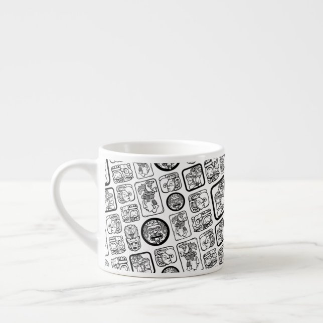 Tribal MAYA ancient mask pattern 1 Espresso Cup (Left)