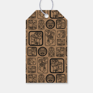 Tribal MAYA ancient mask pattern 1 Gift Tags