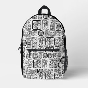 Tribal MAYA ancient mask pattern 1 Printed Backpack