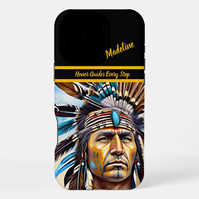 Tribal Memo Fire: Native Style iPhone Case (Back)