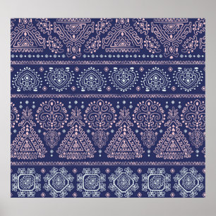Tribal Mexican, ethnic seamless pattern. Poster