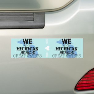 Tribal Michigan Michigama Great Waters Up North Bumper Sticker