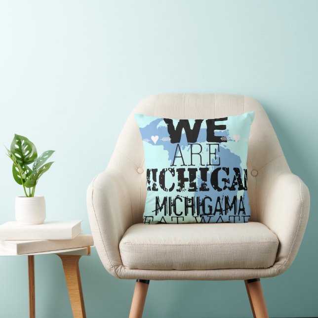 Tribal Michigan Michigama Great Waters Up North Cushion (Chair)