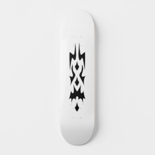 Tribal minimalist black and white modern tie skateboard