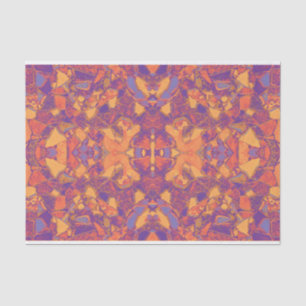 Tribal Mosaic Purple Orange Yellow Bohemian Tissue Paper