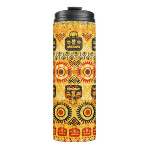 Tribal motifs: seamless ethnic pattern. thermal tumbler