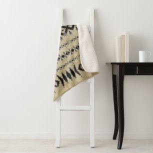 Tribal Mud Cloth 01    Sherpa Blanket