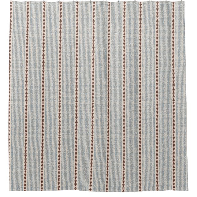 Tribal mudcloth geometric pattern ethnic bohemian  shower curtain (Front)