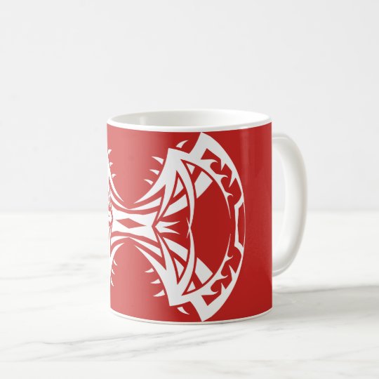 Tribal mug 14 single white to over network