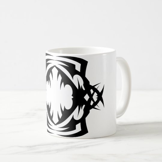 Tribal mug 16 black and white