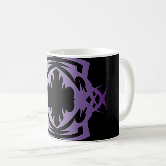 Tribal mug 16 purple to over black