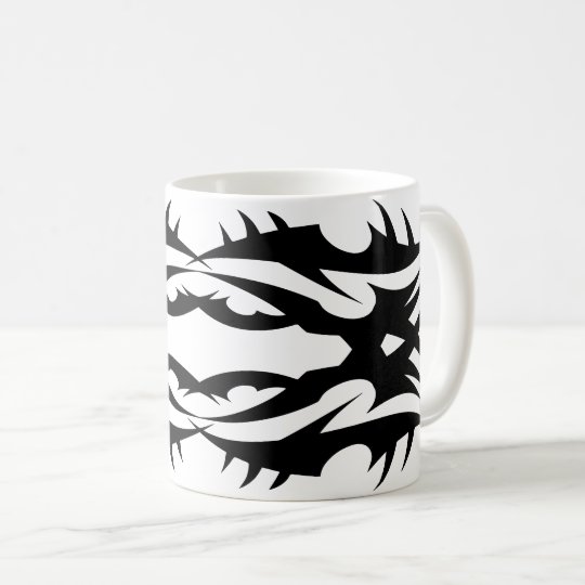 Tribal mug 17 black and white