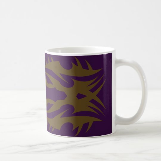 Tribal mug 17 gold purple