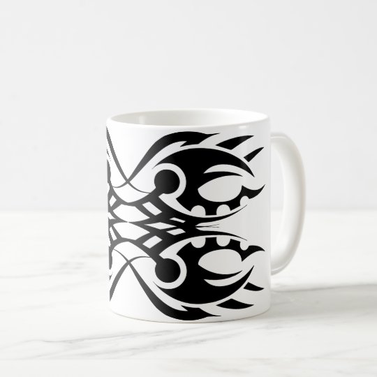 Tribal mug 18 black and white