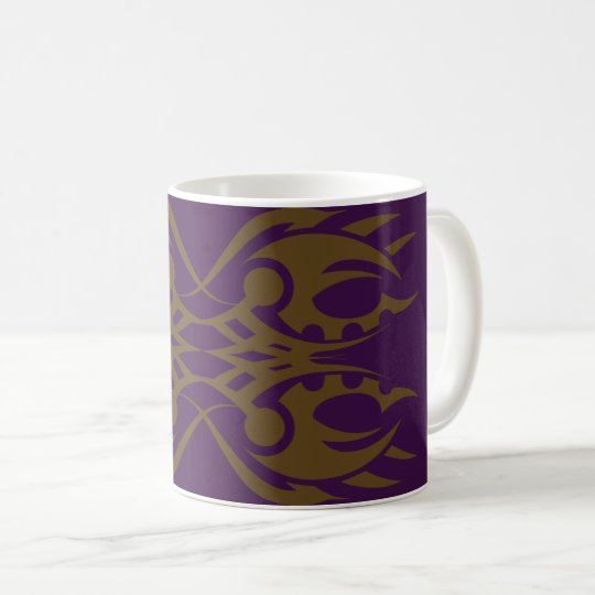 Tribal mug 18 gold to over purple