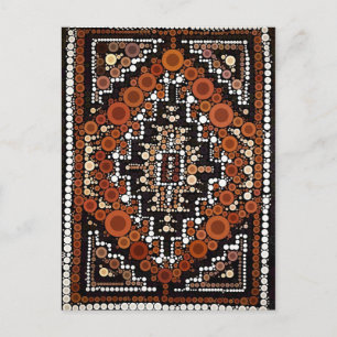 Tribal Native American Earth Tones Mosaic Postcard