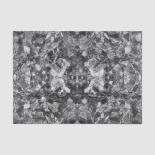 Tribal Native Black White Distressed Art Design Tissue Paper