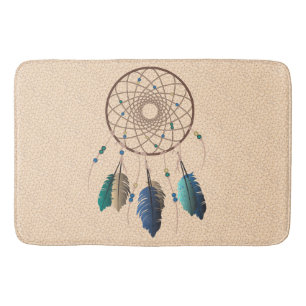 Tribal Native Dream Catcher Bath Mat