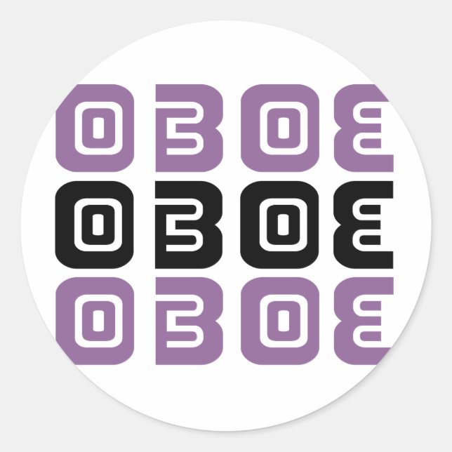 Tribal Oboe Music Classic Round Sticker (Front)