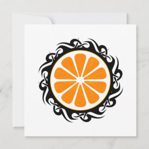 tribal oranges invitation
