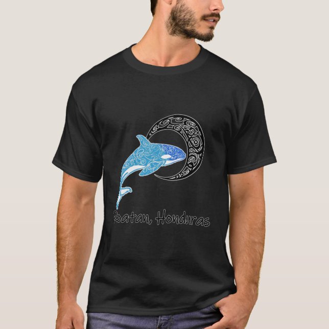Tribal Orca Roatan Honduras T-Shirt (Front)