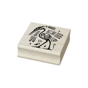 tribal ostrich art stamp