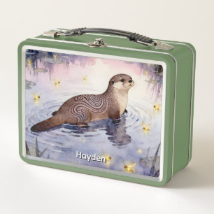 Tribal Otter Metal Lunch Box