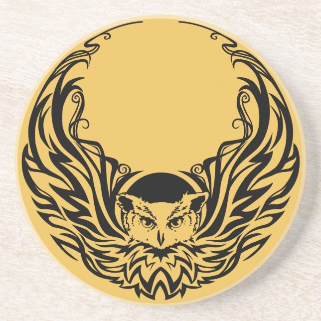 Tribal Owl Coaster (Front)