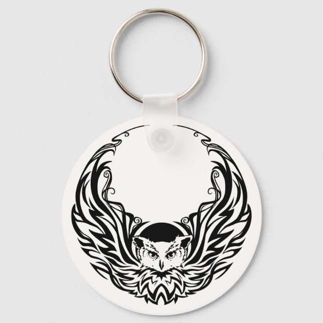 Tribal Owl Key Ring (Front)