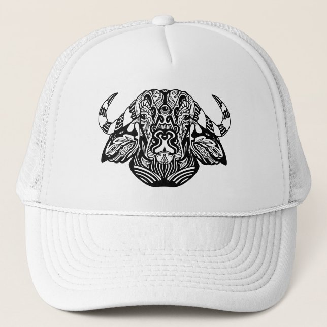 Tribal Ox Trucker Hat (Front)