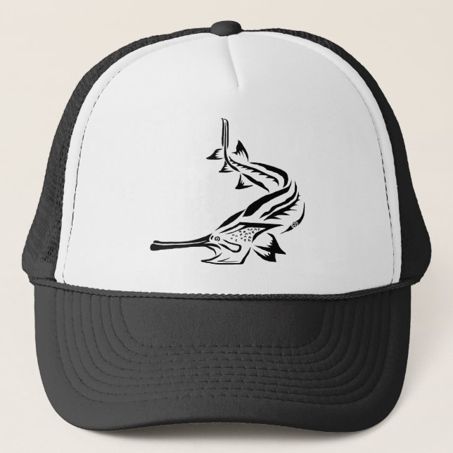 Tribal Paddlefish & Rostrum Trucker Hat (Front)
