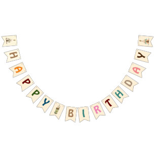 Tribal party Birthday party 🥳 Bunting Flags