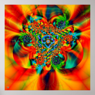 Tribal Passion. poster print fractal race colour