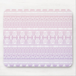 Tribal Pastel Pink Purple Mouse Mat