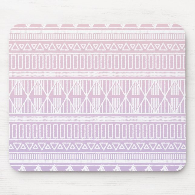 Tribal Pastel Pink Purple Mouse Mat (Front)