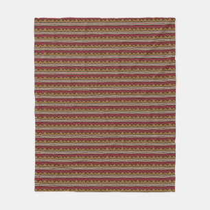 Tribal pattern fleece blanket