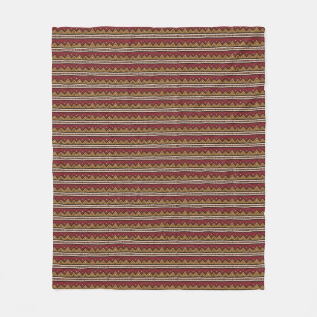Tribal pattern fleece blanket (Front)