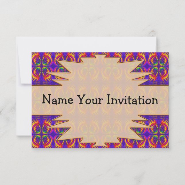 Tribal Pattern Invitation (Front)