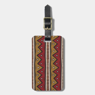 Tribal pattern luggage tag
