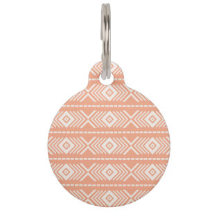 Tribal pattern pet tag