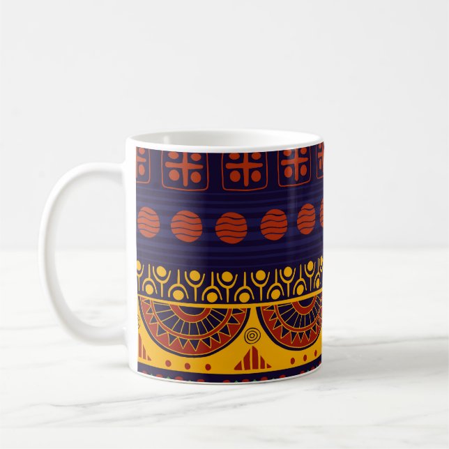 Tribal pattern, versatile for various uses. coffee mug (Left)
