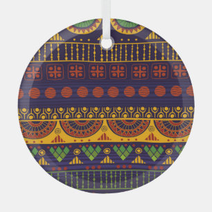 Tribal pattern, versatile for various uses. glass tree decoration