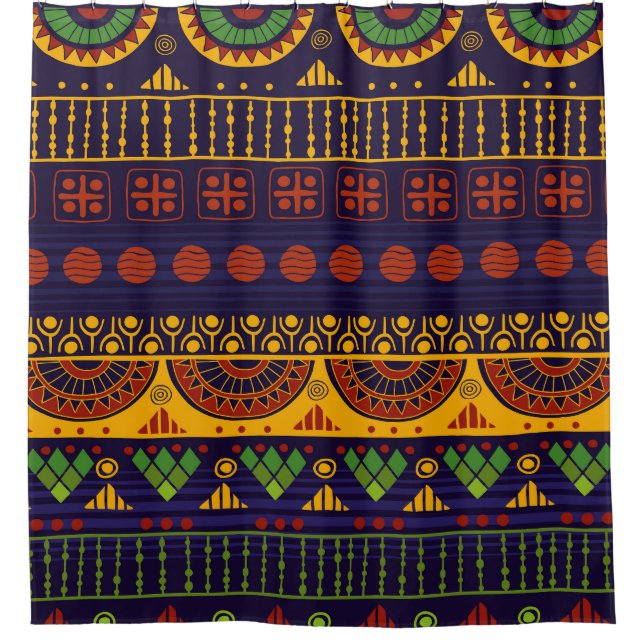 Tribal pattern, versatile for various uses. shower curtain (Front)
