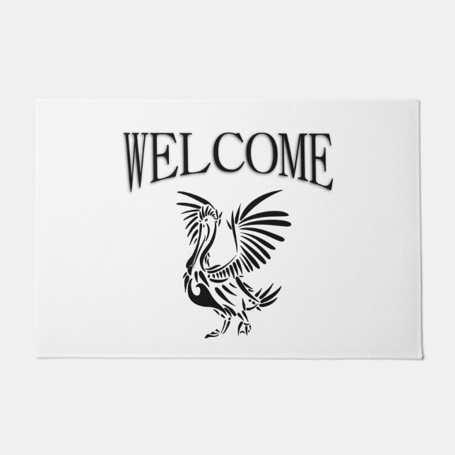 Tribal Pelican Art Doormat (Front)