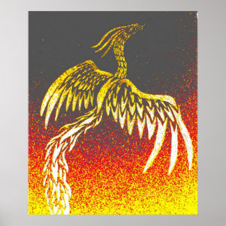 Tribal Phoenix Poster